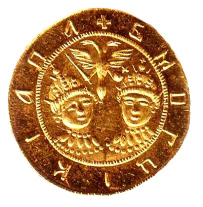 Moneta d'oro del regno congiunto di Pietro I e Ivan V al tempo delle campagne di Crimea (1688-1689)